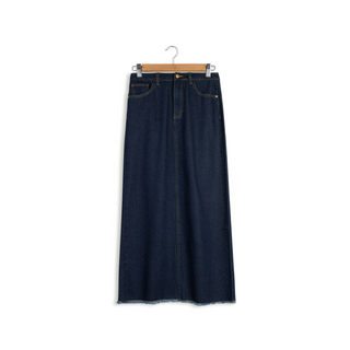 hd classic denim maxi skirt