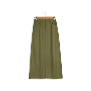 hd classic denim maxi skirt