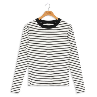 point stripe crewneck