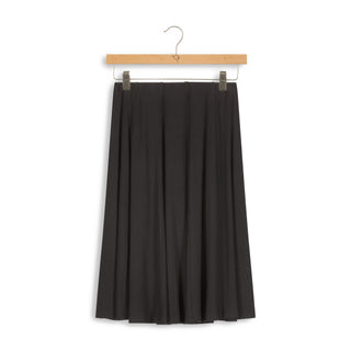 point ribbed knee length panel skirt