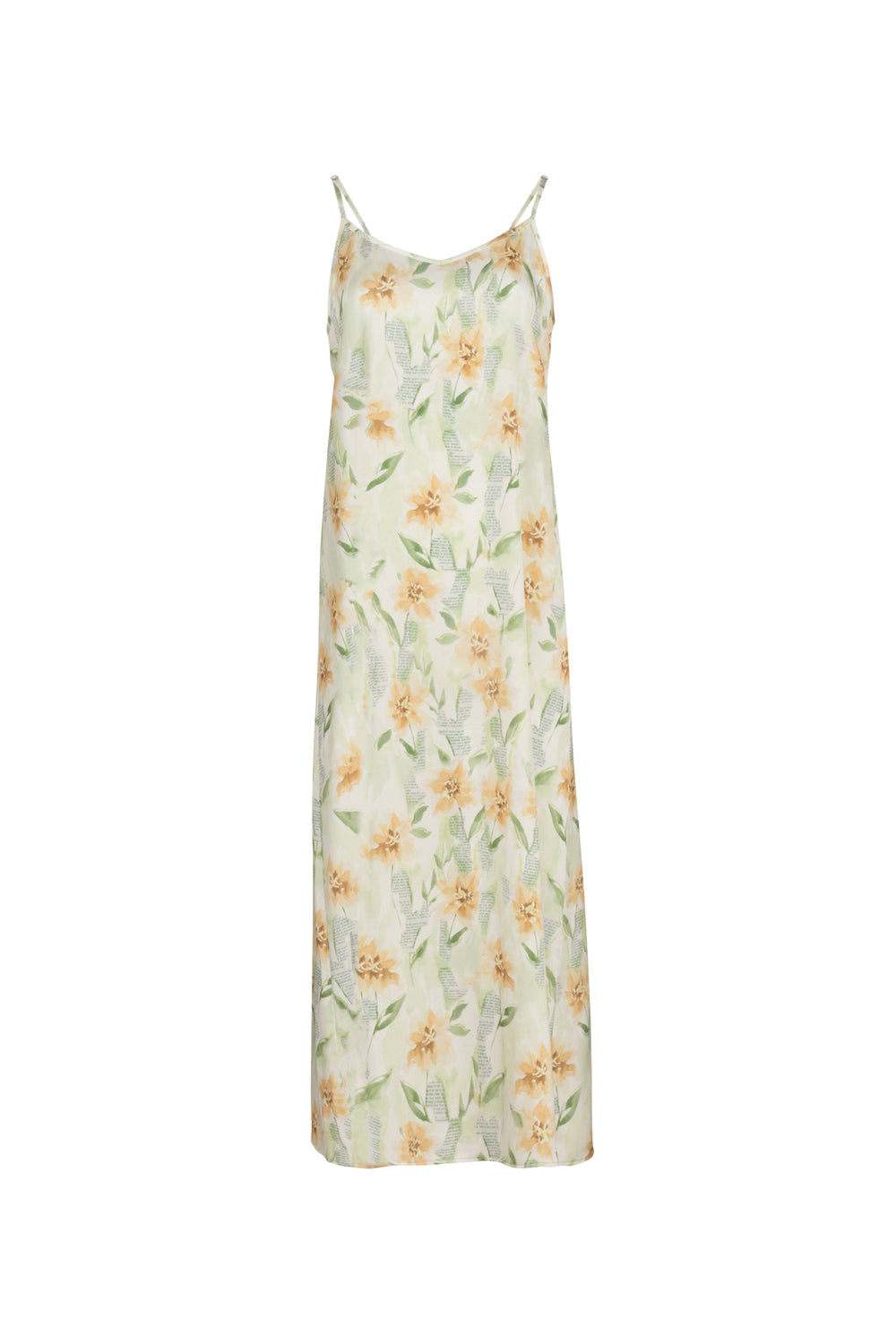 Point Satin A-Line Slip Dress