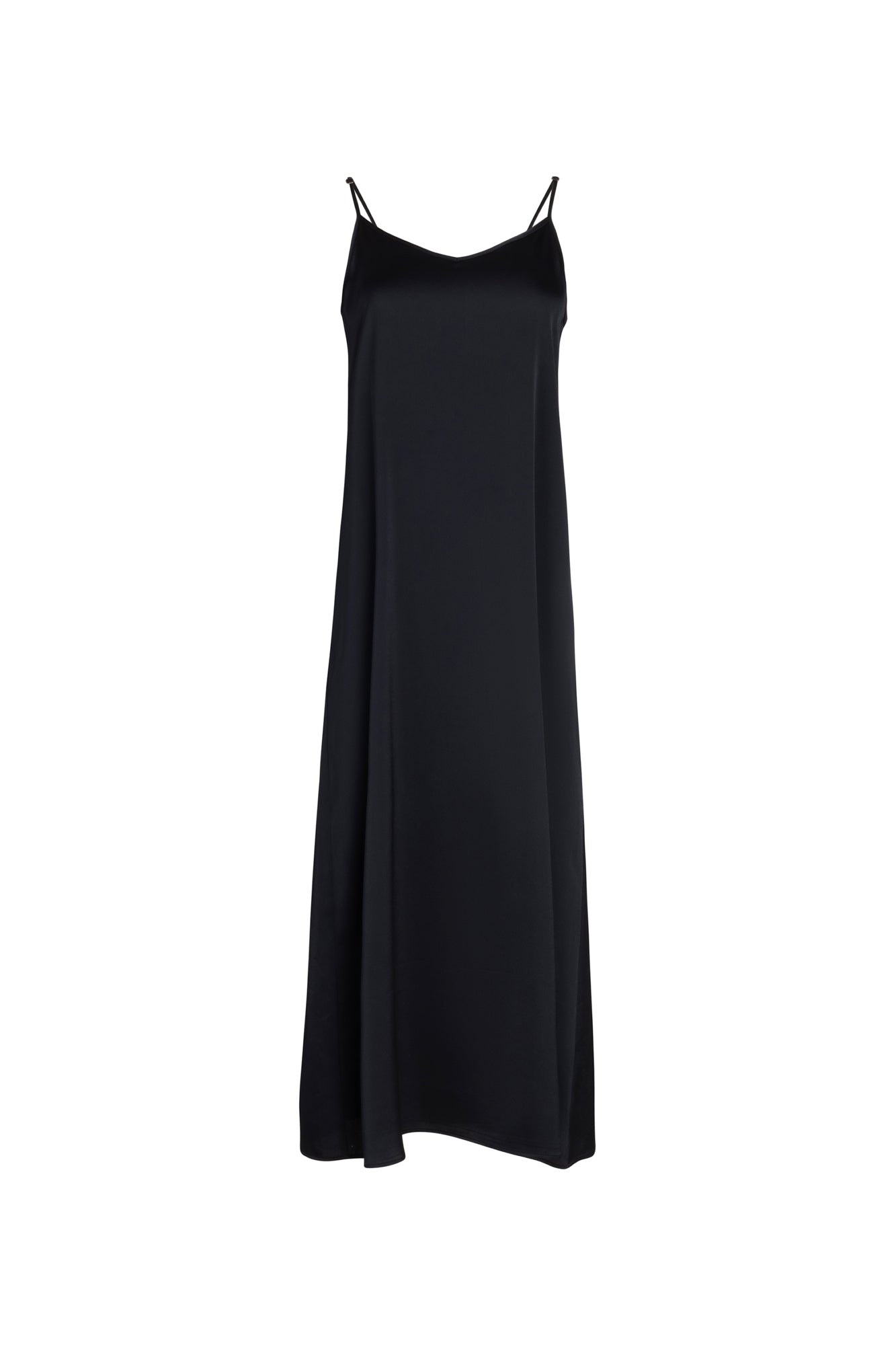 Point Satin A-Line Slip Dress The Gallery Collection Point Satin A-Line Slip Dress The Gallery Collection