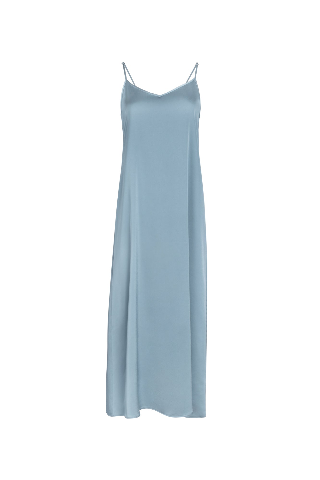 Point Satin A-Line Slip Dress The Gallery Collection Point Satin A-Line Slip Dress The Gallery Collection