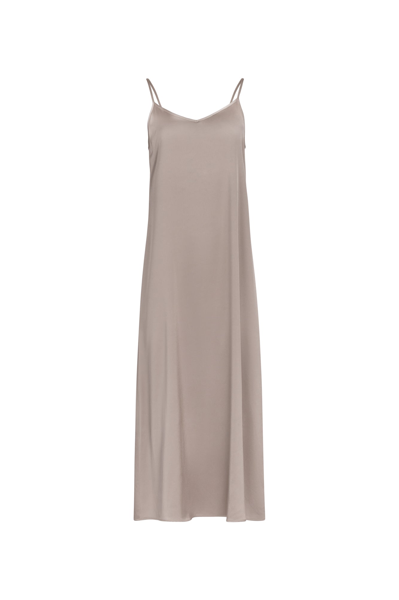 Point Satin A-Line Slip Dress The Gallery Collection Point Satin A-Line Slip Dress The Gallery Collection