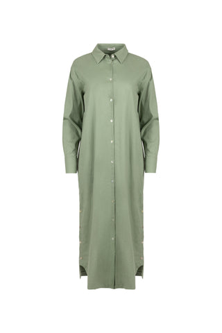 Point Linen Shirt Dress