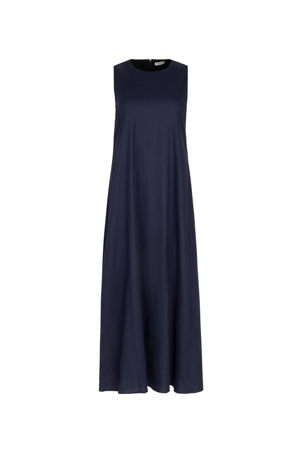 Point Linen Crew Neck Maxi Dress Point Linen Crew Neck Maxi Dress