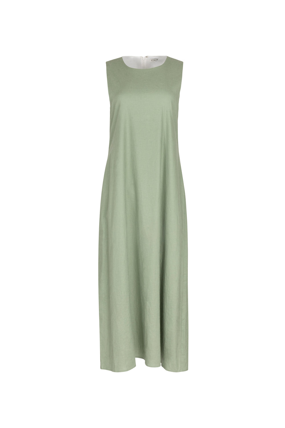 Point Linen Crew Neck Maxi Dress Point Linen Crew Neck Maxi Dress