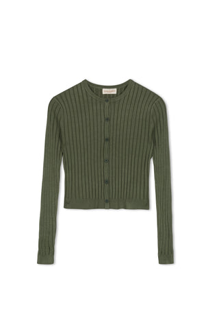 Cinnamon Ribbed Cardi