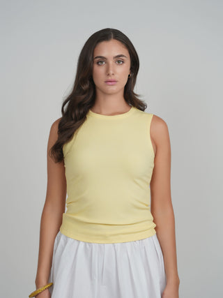 POINT CREW NECK TANK