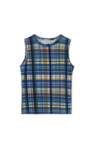 POINT PRINTED CREW NECK TANK