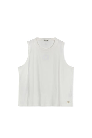 POINT EMBROIDERED COTTON TANK
