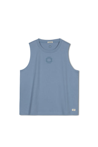POINT EMBROIDERED COTTON TANK