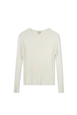 Cinnamon Ribbed Crewneck Sweater