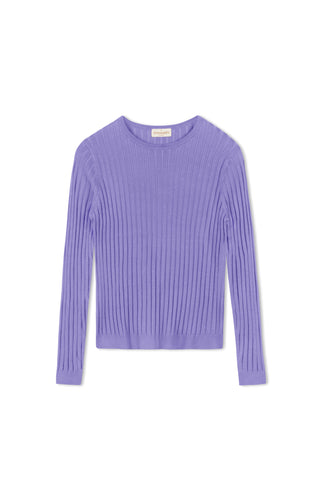 Cinnamon Ribbed Crewneck Sweater