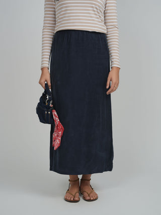 POINT BRUSHED A-LINE SKIRT