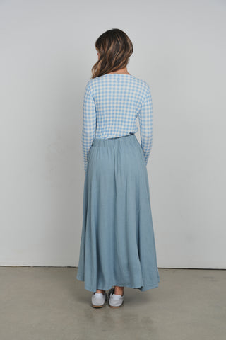 POINT LINEN PANEL SKIRT
