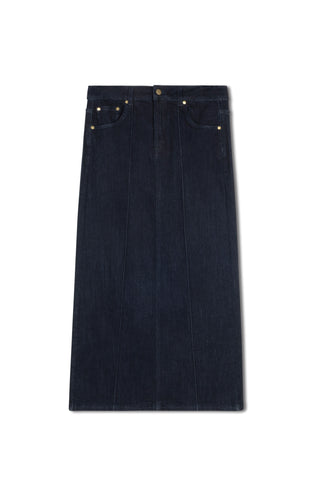 Hd Paneled Aline Denim Skirt