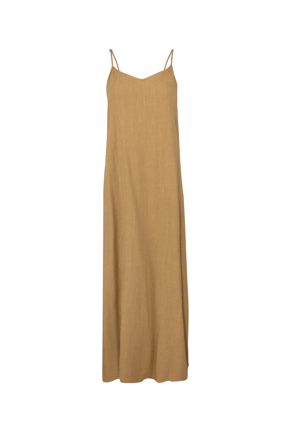 Point Linen Aline Slip Dress M / Iced Coffee