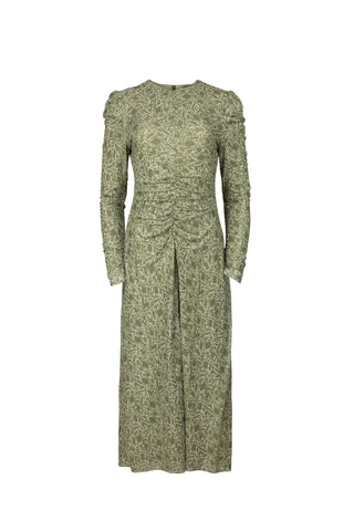 Ofd Ruched Aline Printed Dress