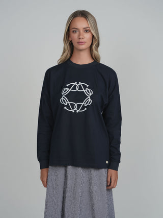 POINT PRINTED BOYFRIEND TEE