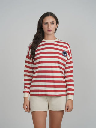 POINT STRIPE BOYFRIEND TEE