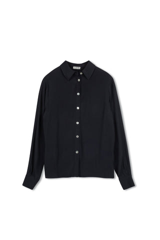 POINT GEORGETTE BUTTON UP BLOUSE