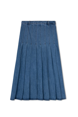 Hd Box Pleated Maxi Skirt
