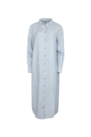 POINT STRIPE LINEN DRESS