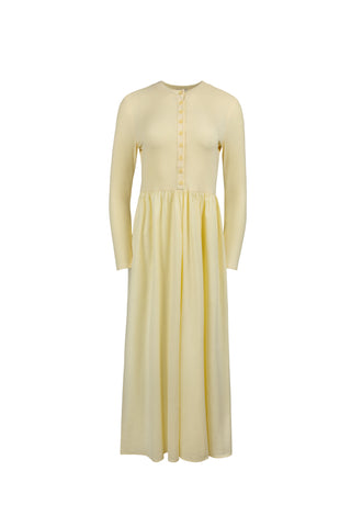 POINT MIXED POPLIN DRESS
