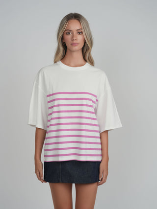 POINT JERSEY STRIPE TEE