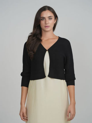 POINT TEXTURED KNIT BOLERO