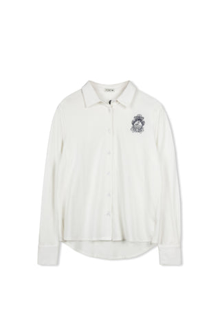 POINT KNIT BUTTON UP SHIRT