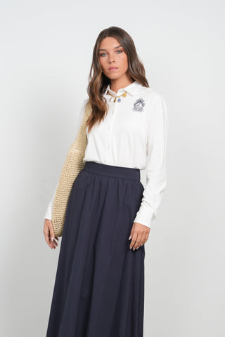 POINT KNIT BUTTON UP SHIRT