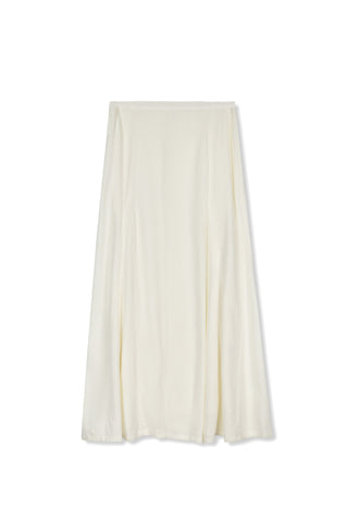 POINT GORED LINEN SKIRT