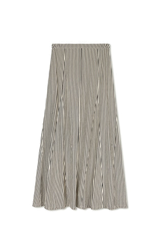 POINT GORED LINEN SKIRT