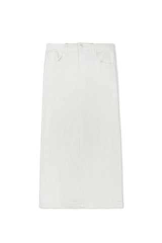 Hd Twill Detail Washed Maxi Skirt