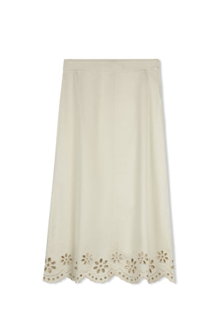 Hd Eyelet Embroidered Aline Skirt