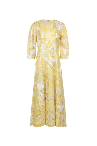 Cleo Printed Linen Maxi Dress