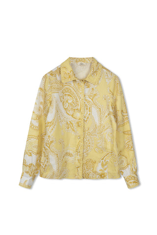 Cleo Printed Linen Blouse