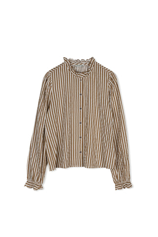 POINT RUFFLE BLOUSE