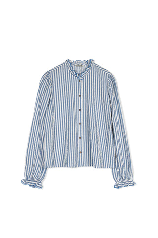 POINT RUFFLE BLOUSE