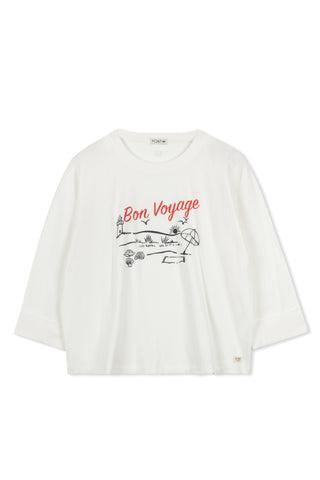 POINT GRAPHIC ROLL CUFF TEE