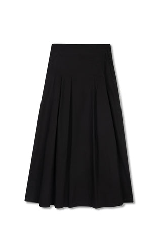 Ceremony Box Pleat Poplin Skirt