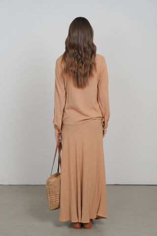 POINT LINEN A-LINE SKIRT