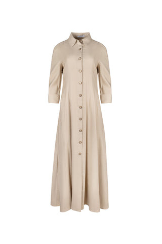 Ceremony Dart Waist Linen Dress