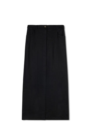 POINT LINEN COLUMN SKIRT