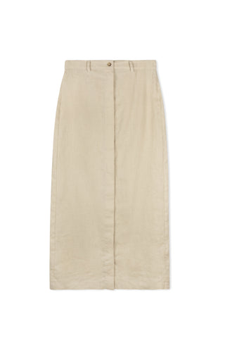 POINT LINEN COLUMN SKIRT
