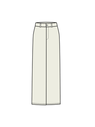 POINT LINEN COLUMN SKIRT