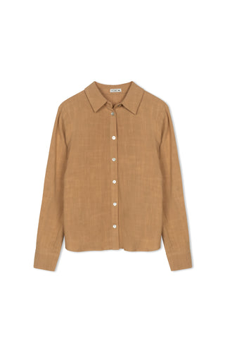 POINT LINEN BUTTON UP SHIRT