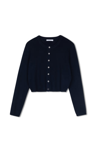 Ceremony Cropped Rib Cardigan